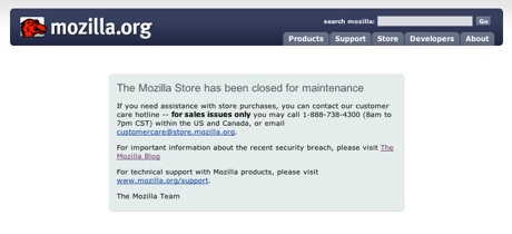 Mozilla cierra su tienda en línea por un problema de seguridad 3 mozillastore.jpg