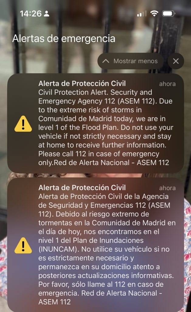 Cómo Funciona el Sistema de Alertas Públicas al Móvil de Emergencias y Catástrofes Cell Broadcast