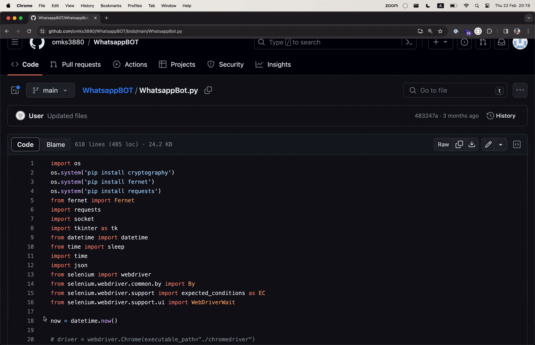 Ejemplo hackeo github