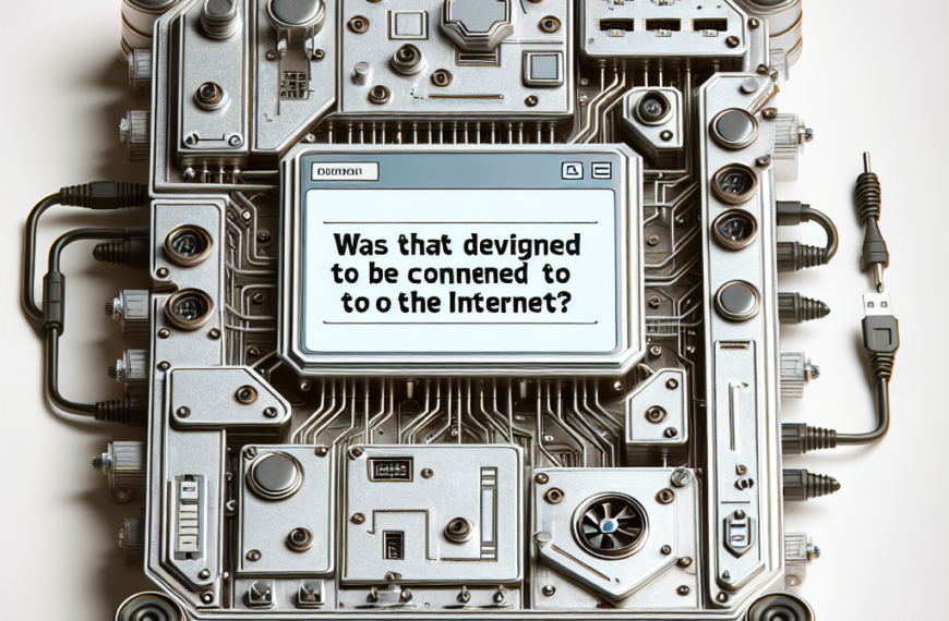 ¿Estaba Ese Dispositivo Diseñado Para Estar Conectado a Internet?