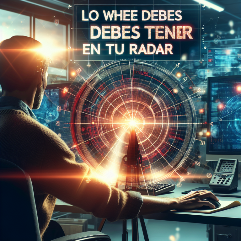 Lo Que Debes Tener en Tu Radar